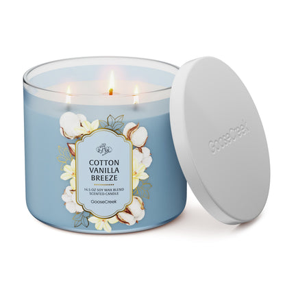 Cotton Vanilla Breeze 3-Wick Candle